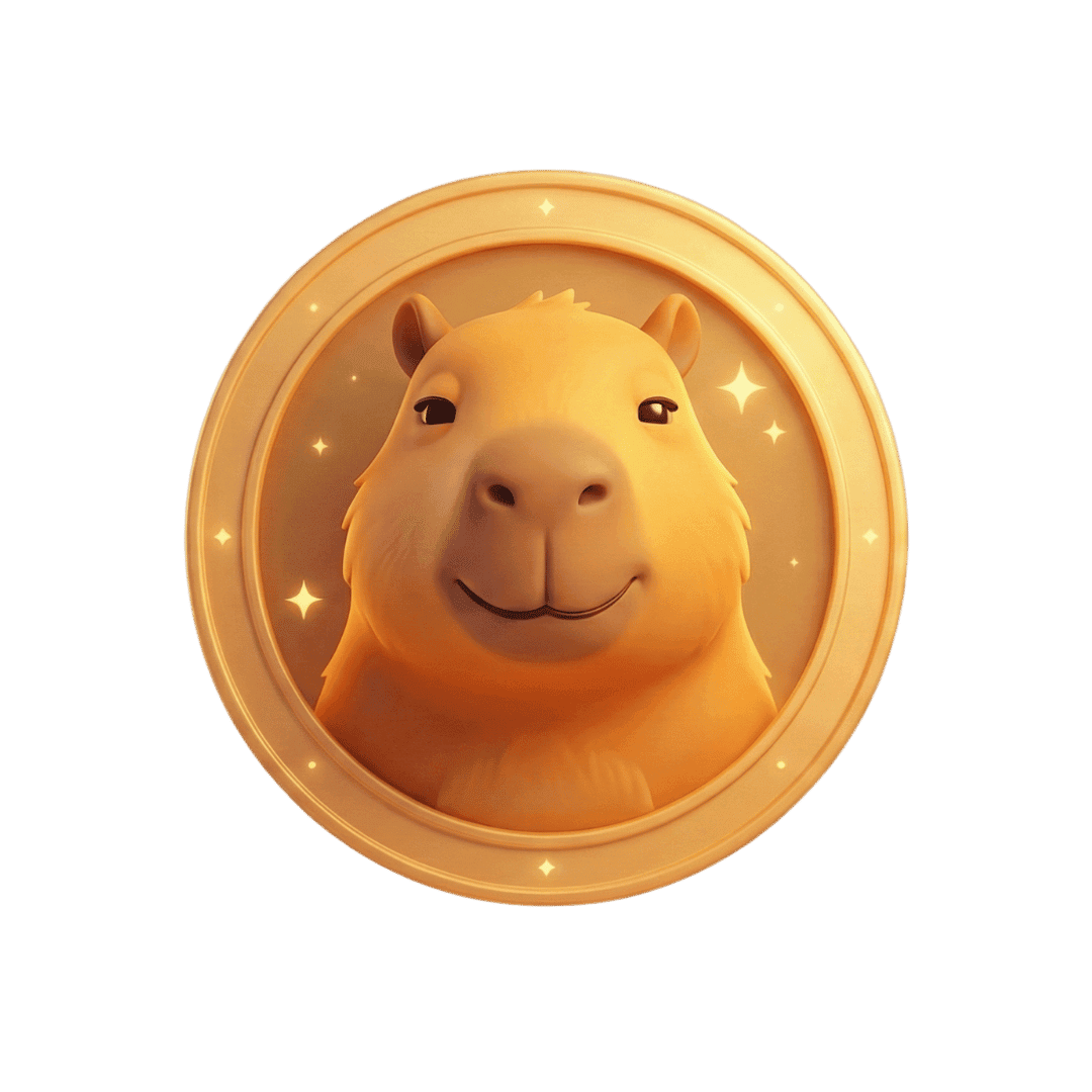 Illustration of a cozy capybara